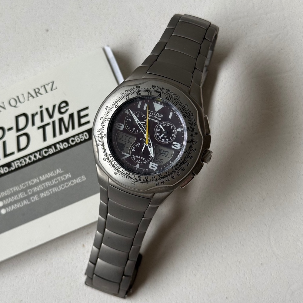 Vintage Citizen Eco-Drive Chronograph Watch | JR3XXX | Works Great